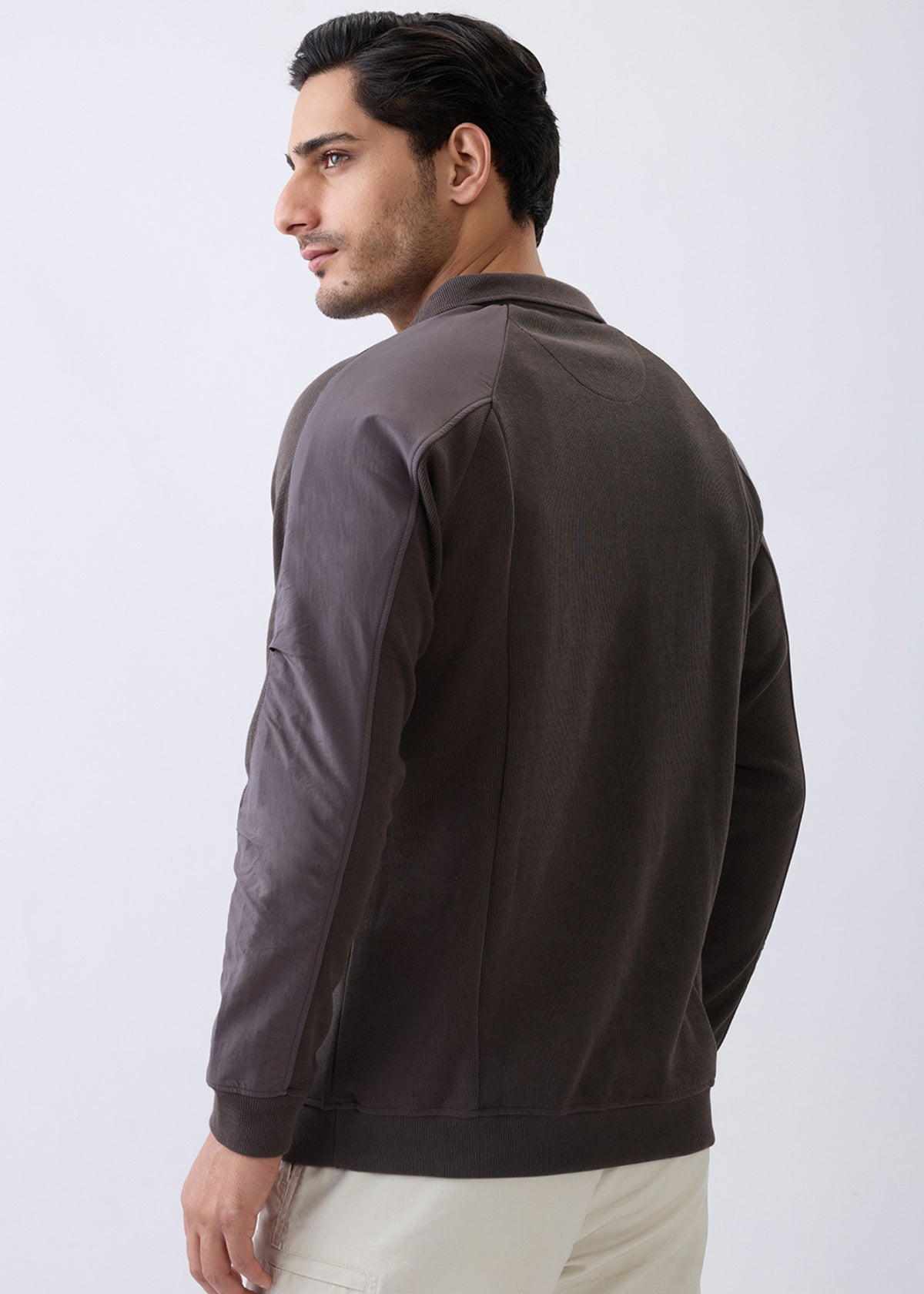 Grateful Zip-Neck Full Sleeve Sweatshirt
