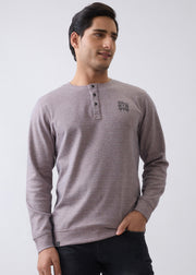 Version Henley Neck Full Sleeve T-Shirt: Onion