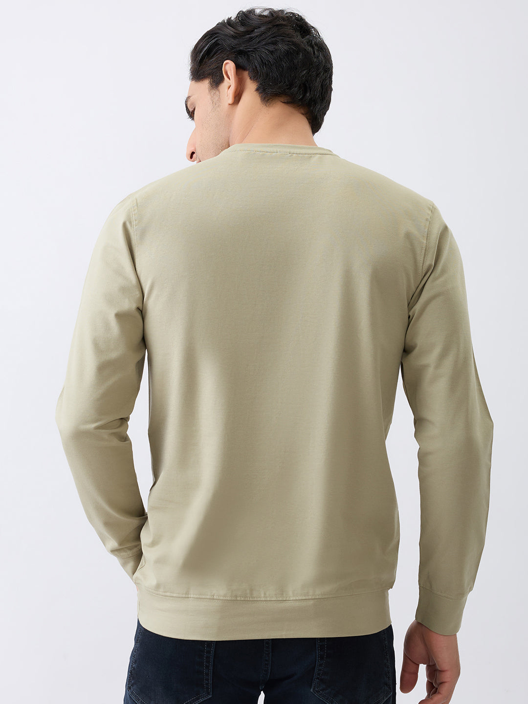 Duration Printed Full Sleeve T-Shirt : Olive