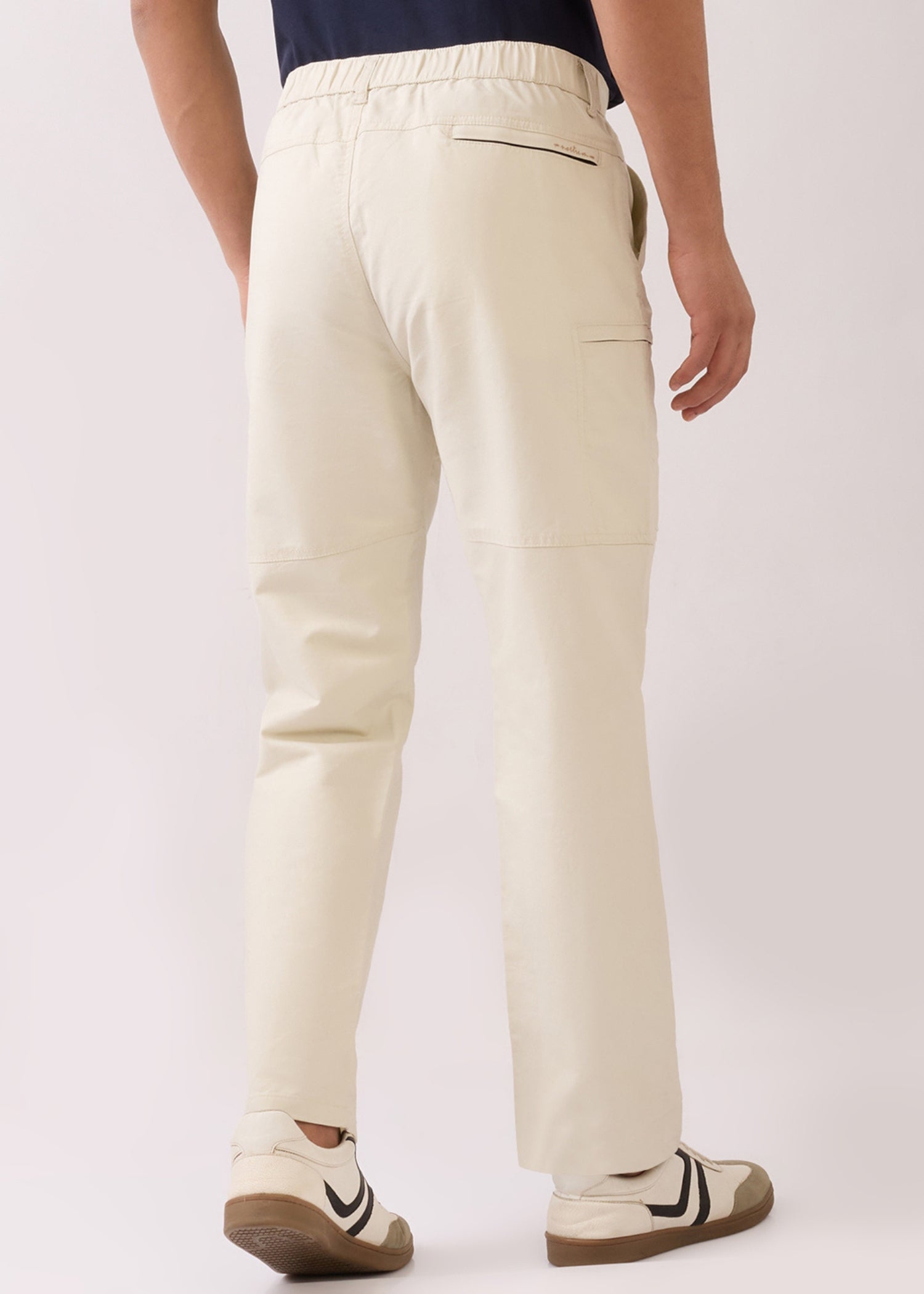 Redrigo Utility Pocket Cargo Pants: Cream
