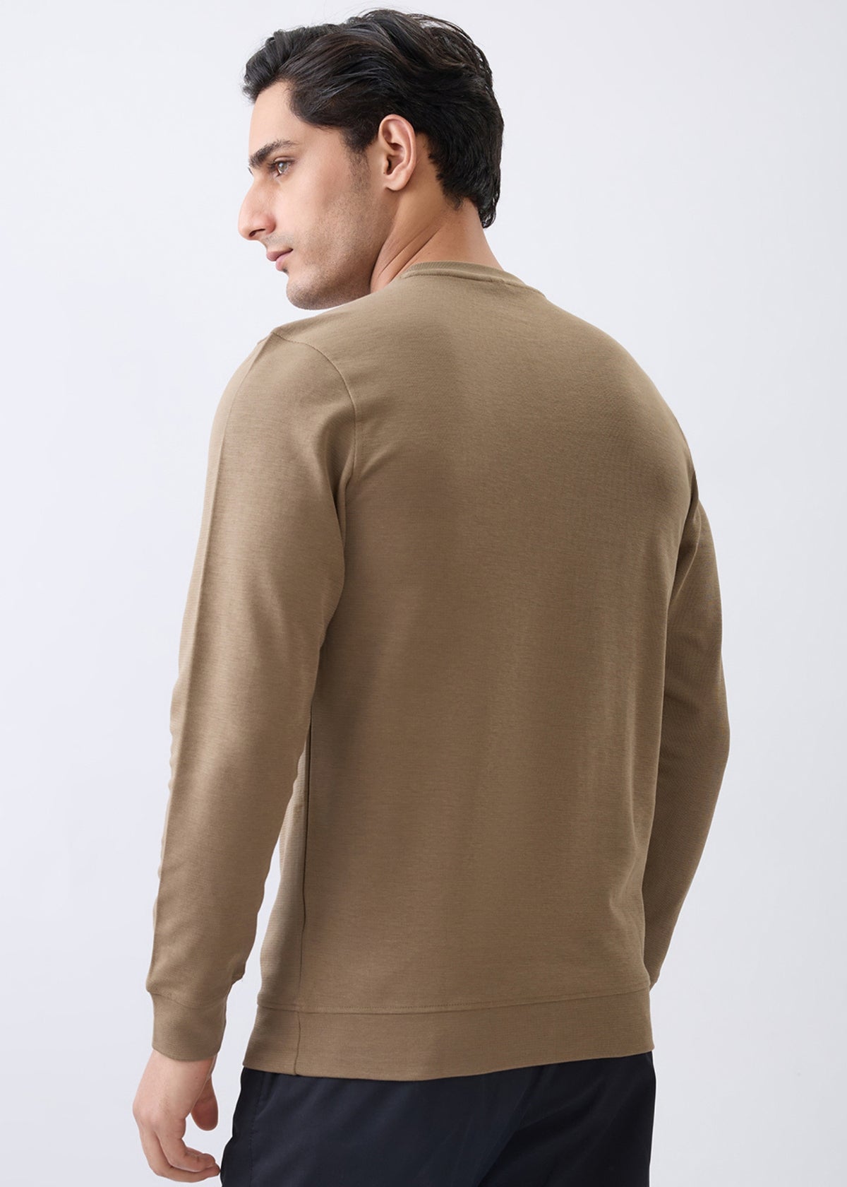 Troll Graphic Full Sleeve Sweatshirt: Dark Khaki