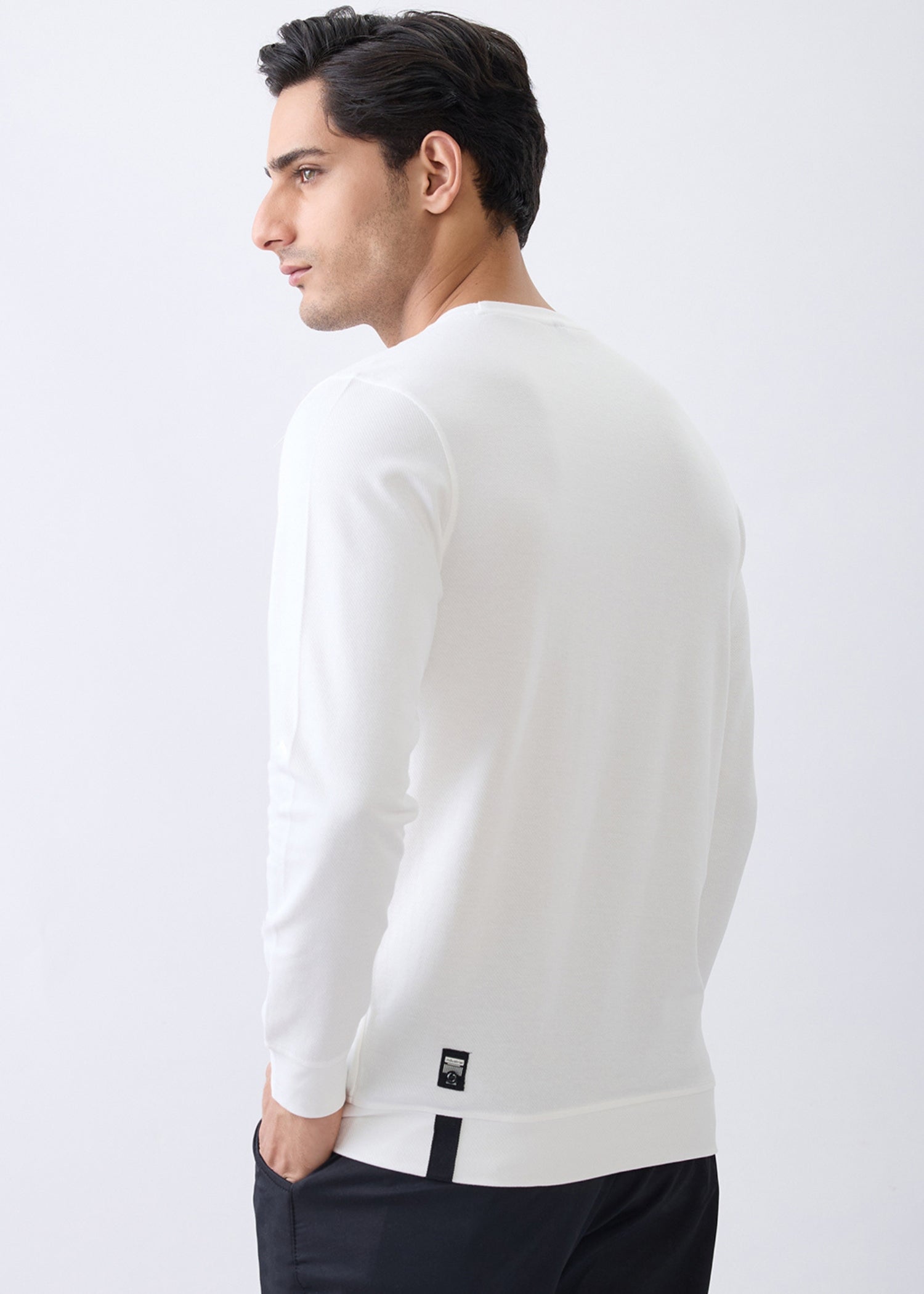 Metric Graphic Full Sleeve T-Shirt: White