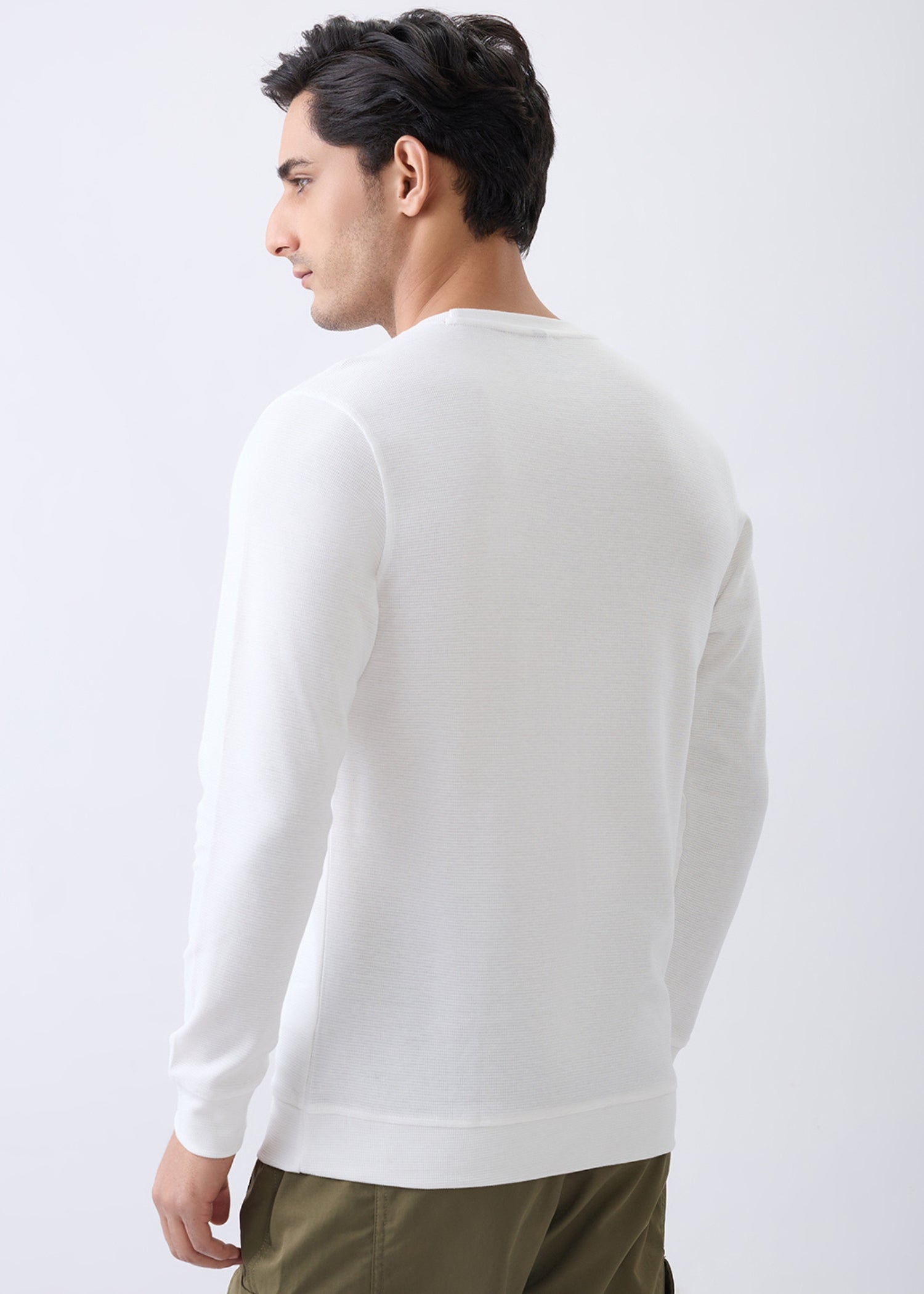 Potential Printed Full Sleeve T-Shirt: White
