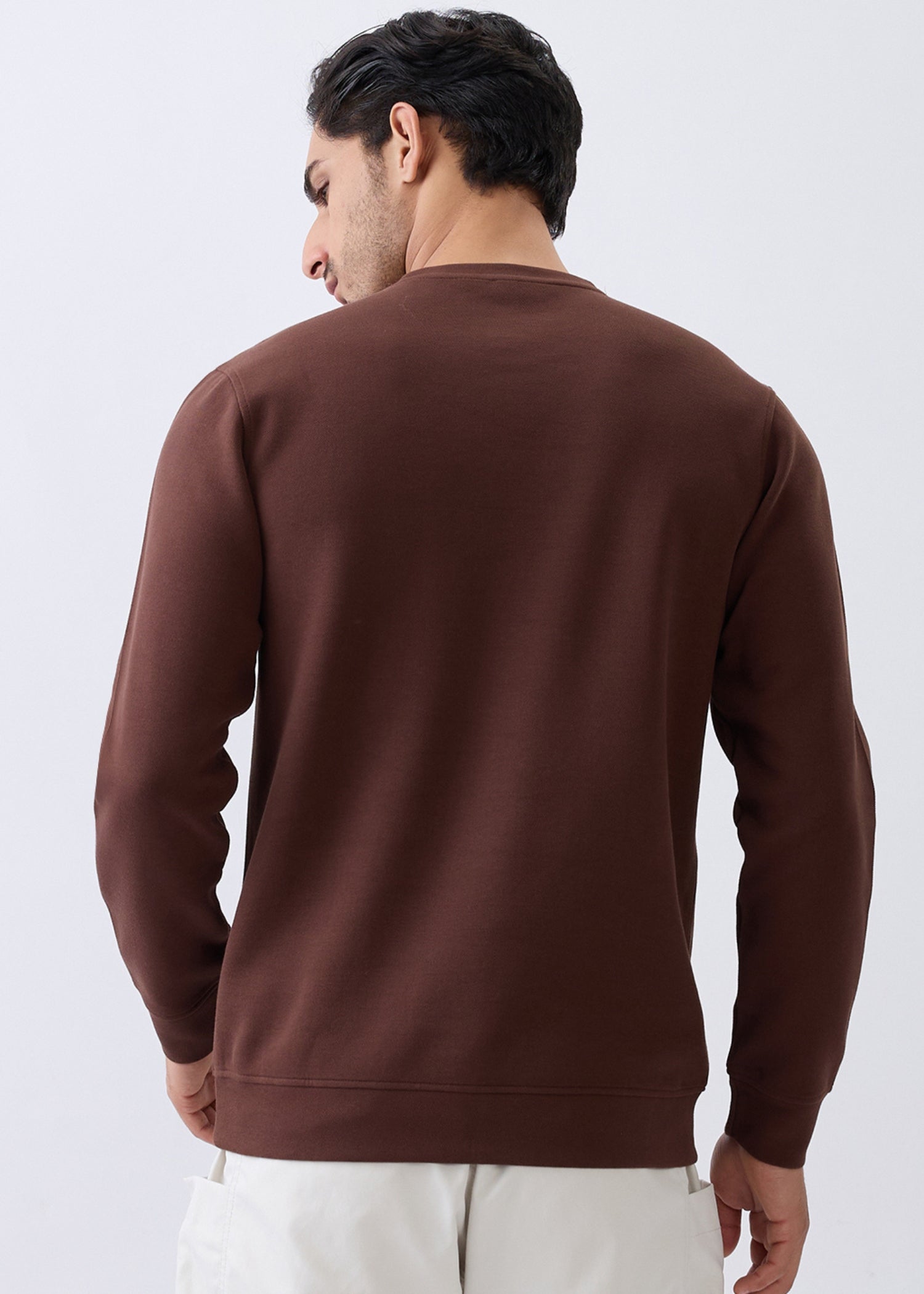 Solve Graphic Full Sleeve Sweatshirt: Brown