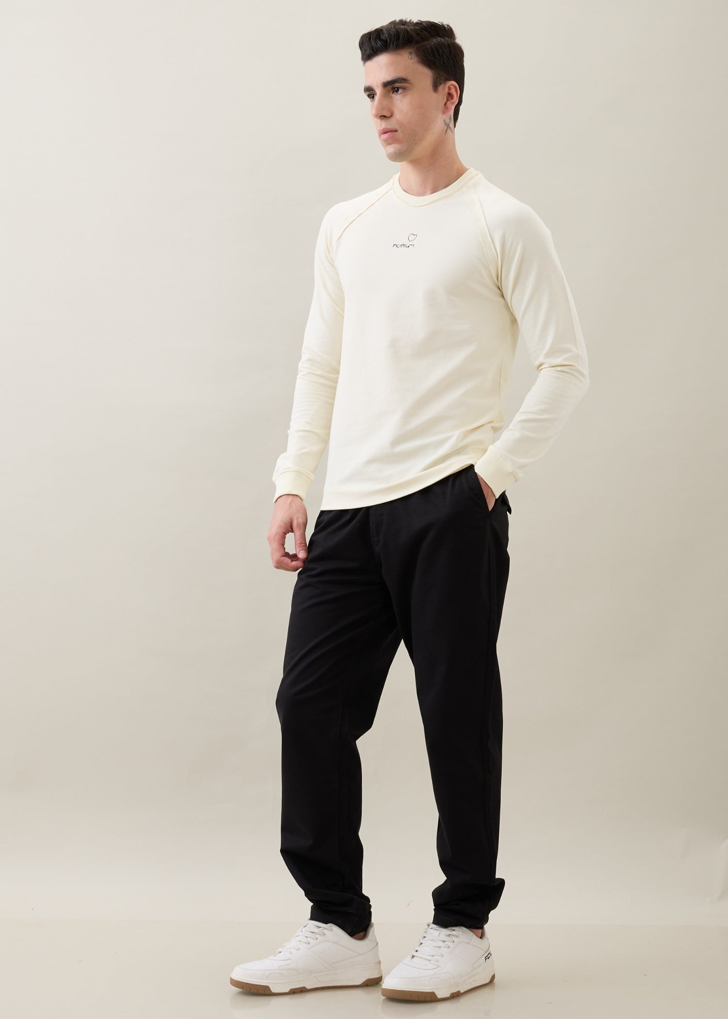 Waltrop Cotton Baggy Trouser: Black
