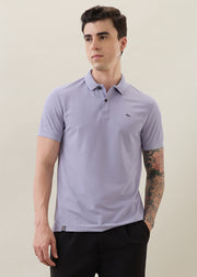 Cherry Half Sleeve Polo: Lavender