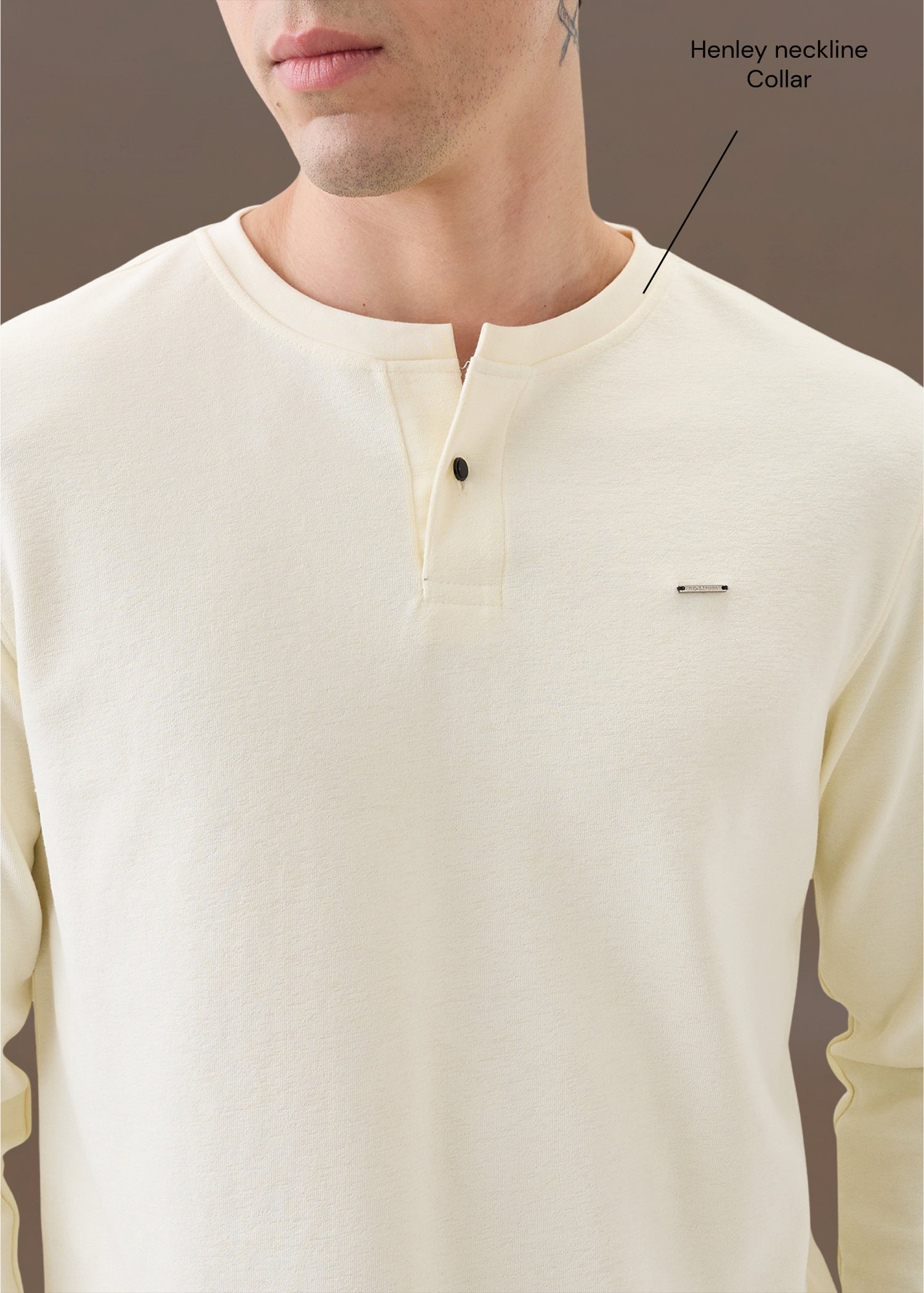 Makaya Knit Full Sleeve T-shirt: OffWhite