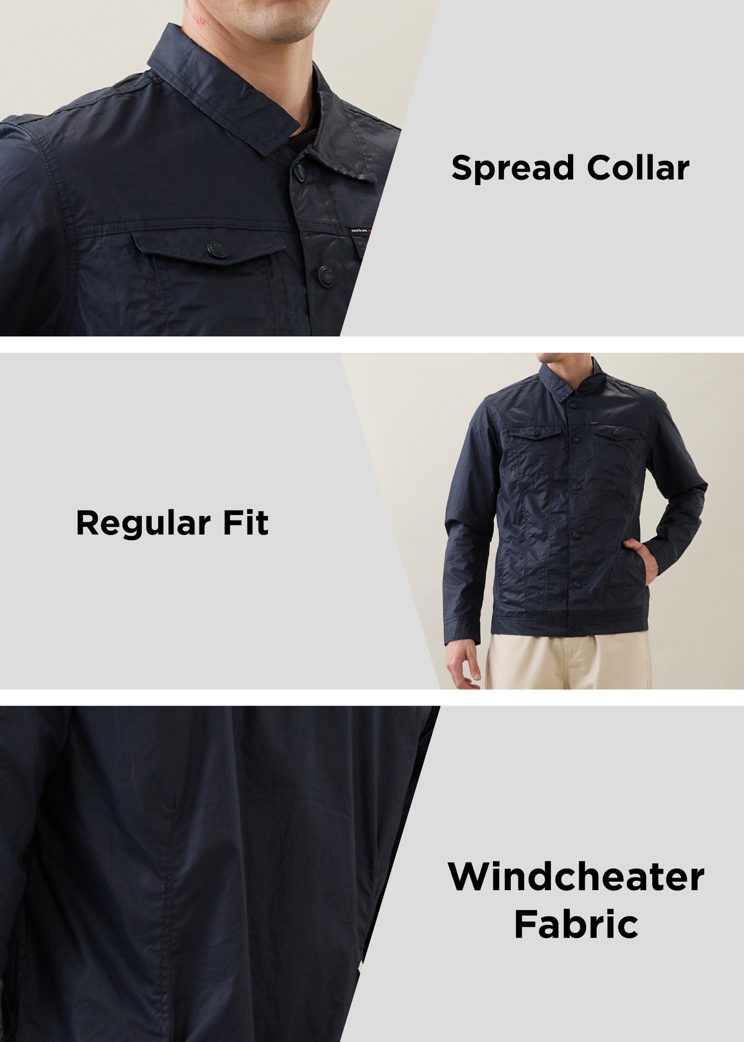 Teslin Utility Jacket: Navy