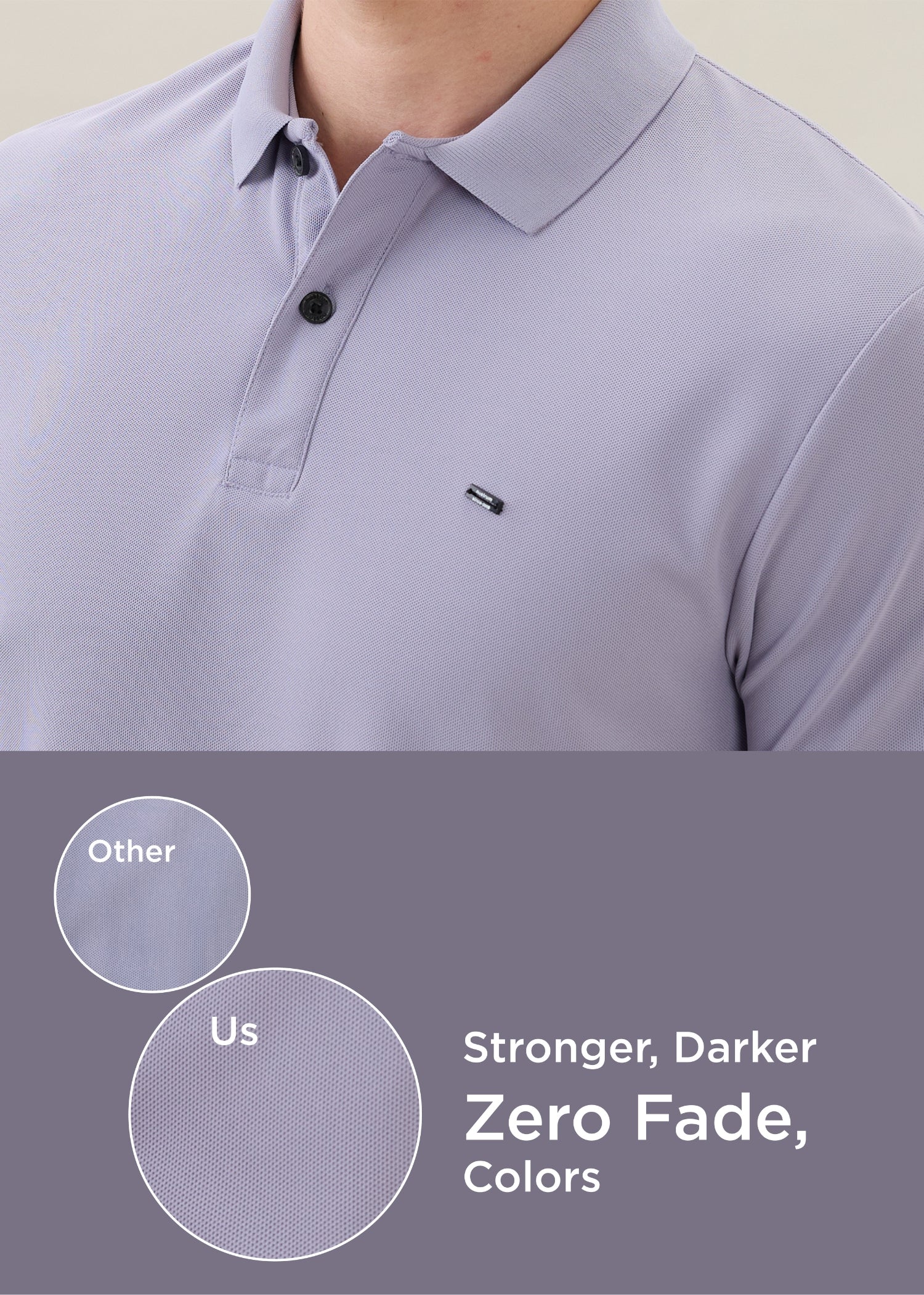 Cherry Half Sleeve T-shirt: Lavender