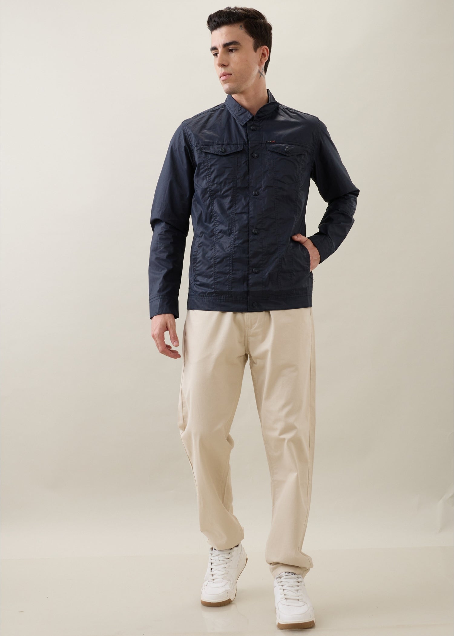 Teslin Utility Jacket: Navy