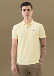 Cherry Half Sleeve Polo: Lemon