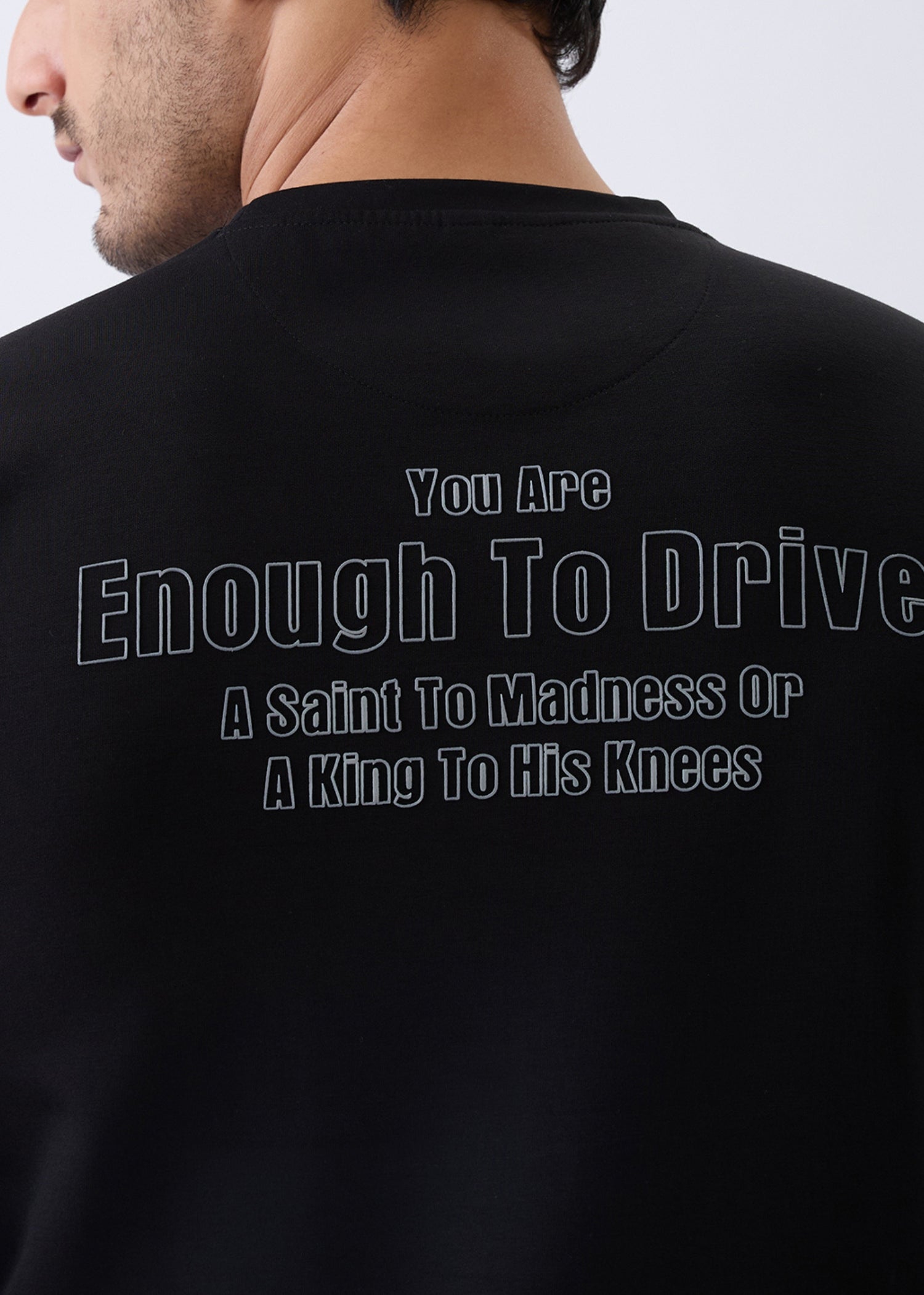 Amour Graphic Full Sleeve Sweatshirt: Black