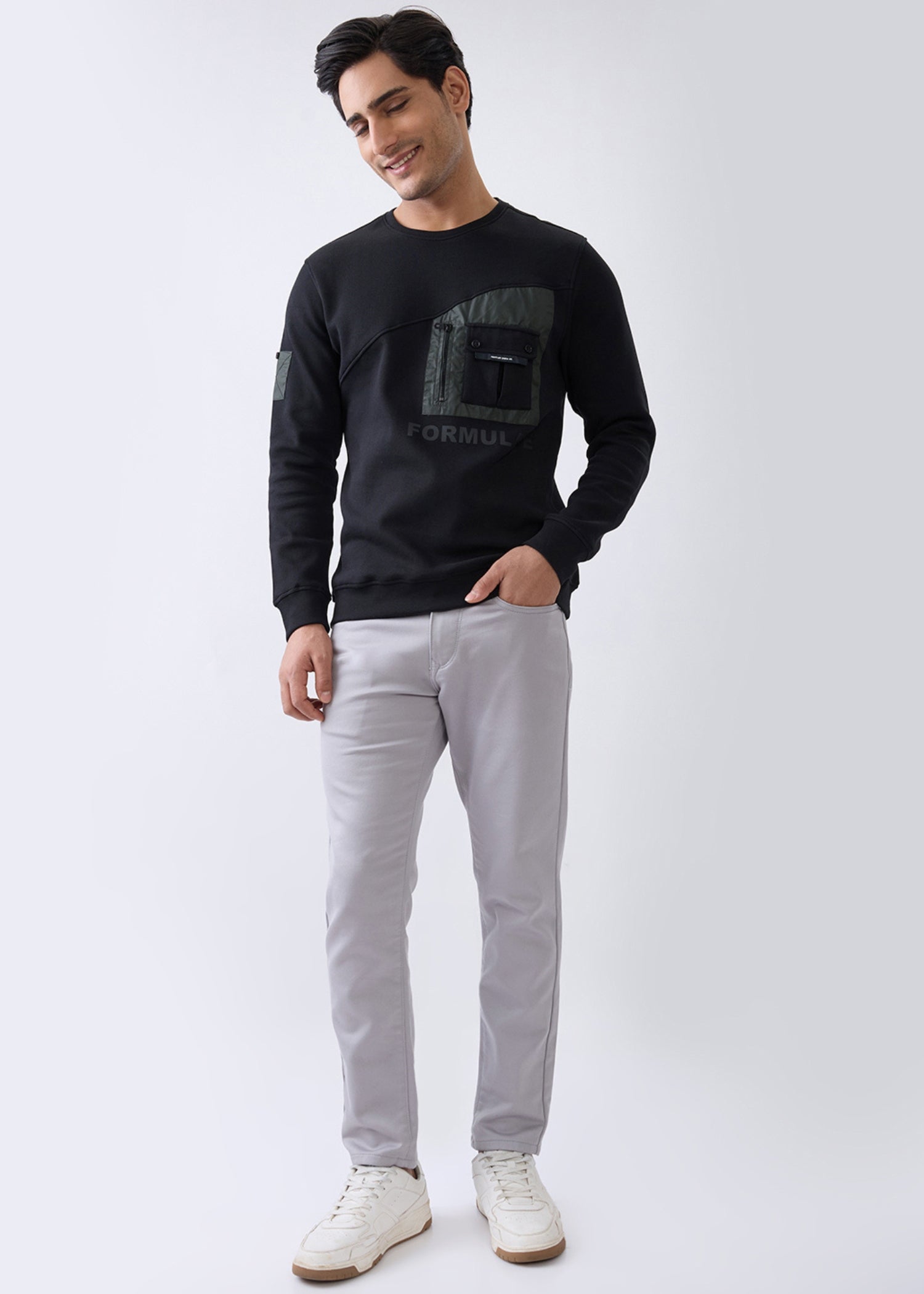 Formulate Utility Full Sleeve T-Shirt: Black