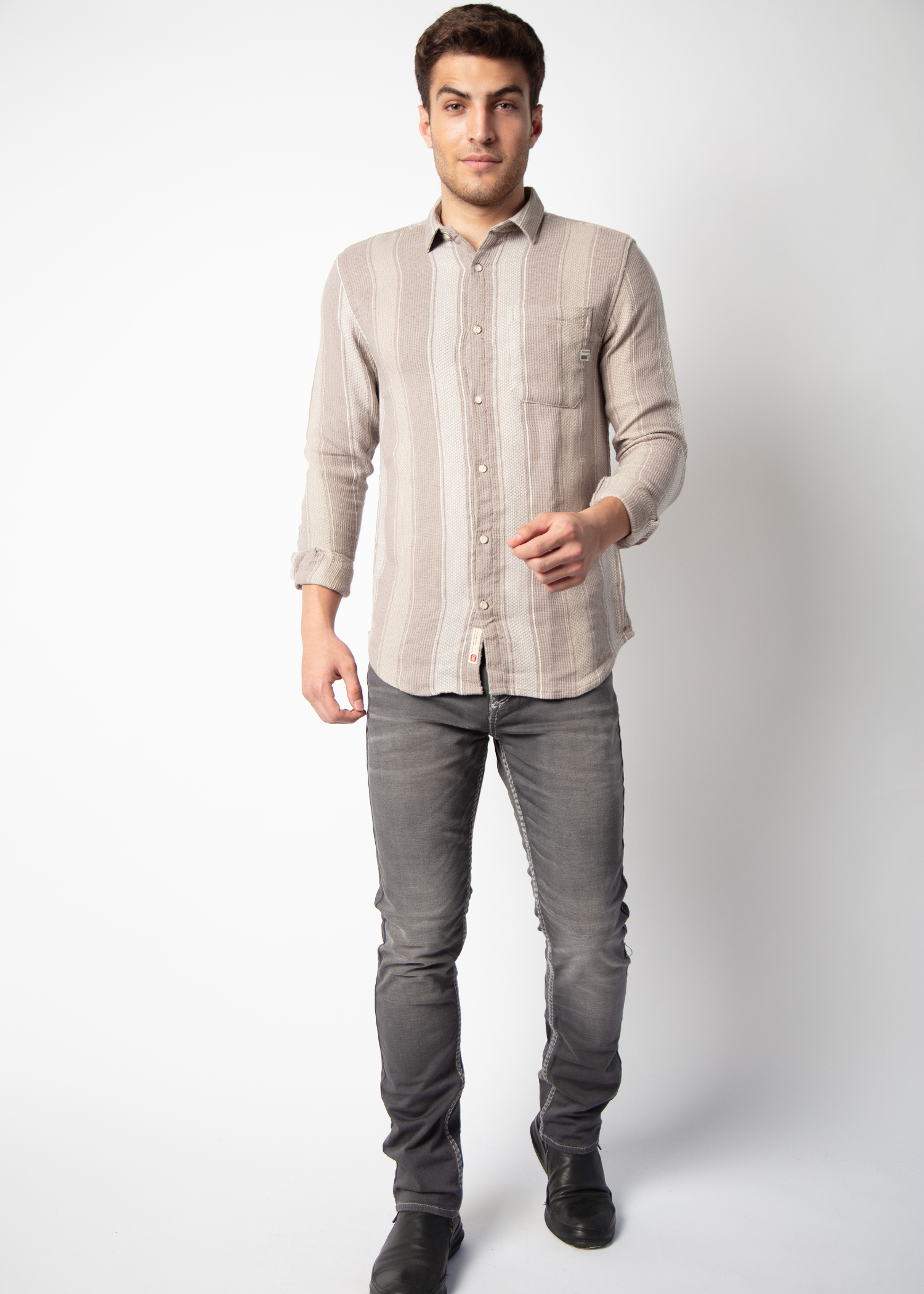 Scone Full Sleeve Striped Shirt For Men Nostrum
