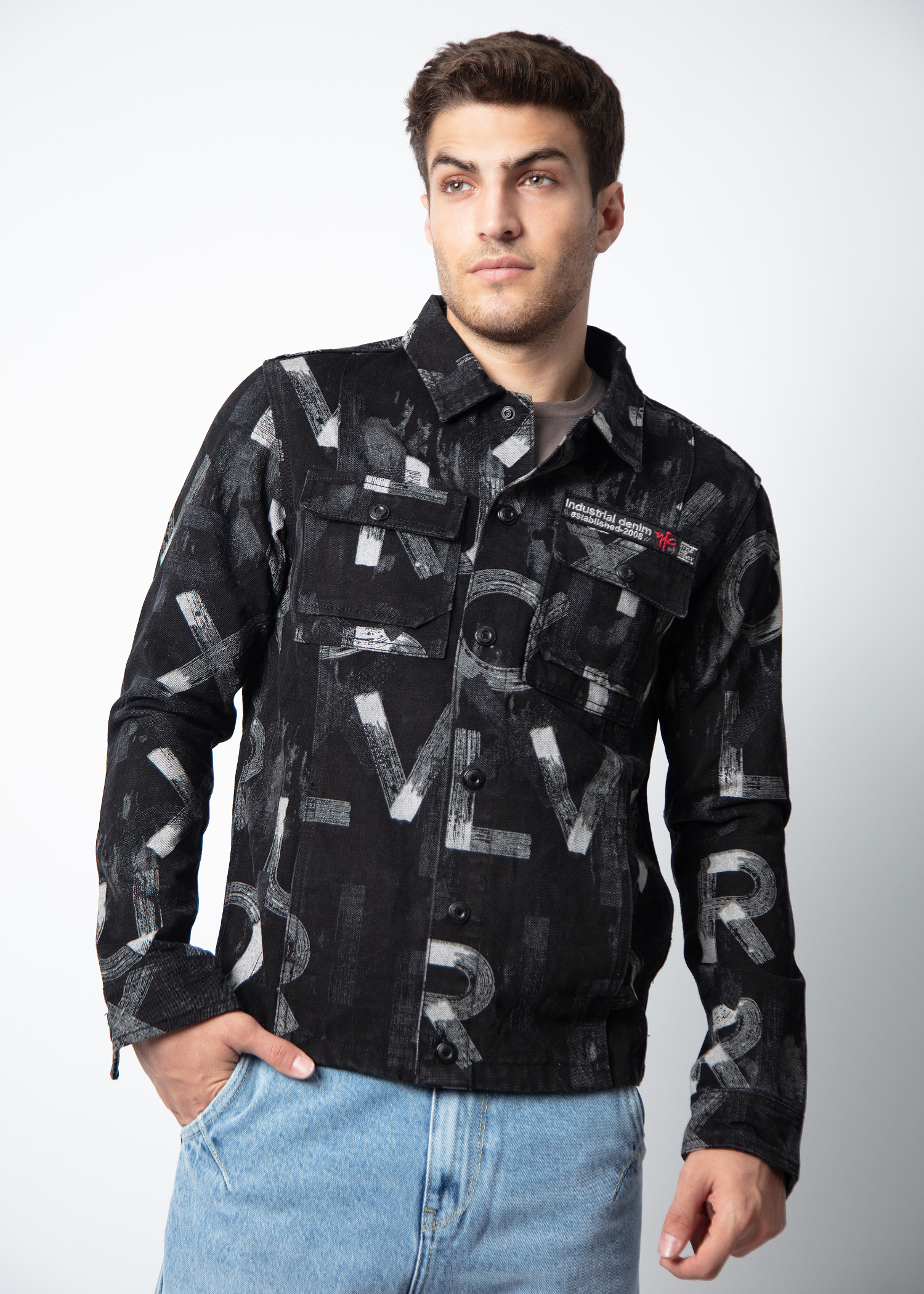Acmo Printed Denim Jacket For Men Nostrum