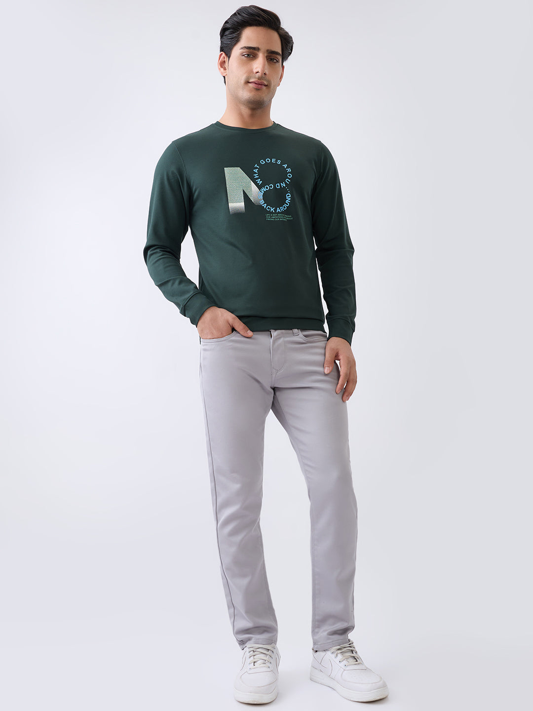 Around Graphic printed T-Shirt : B.Green