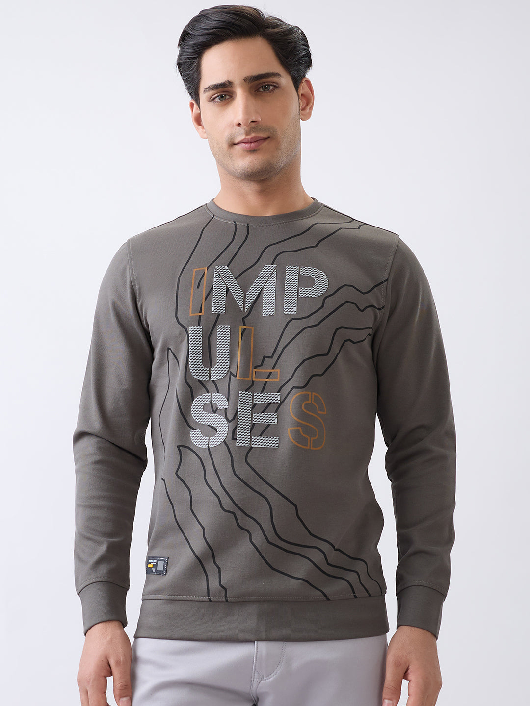 Impulses Fitted Sweatshirt: Olive