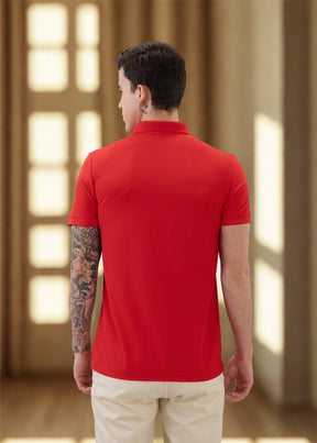 Cherry Half Sleeve Polo T-Shirt | Smart Casual Style