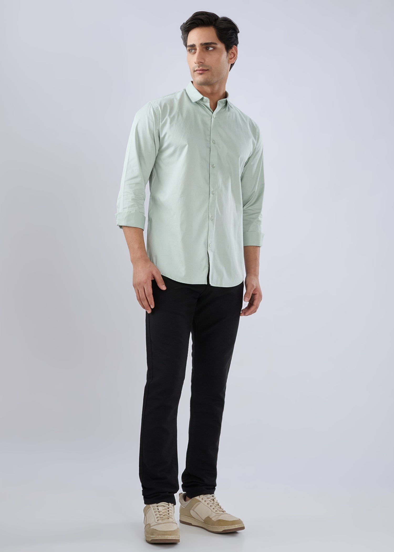 Carlson Solid Full Sleeve Shirt