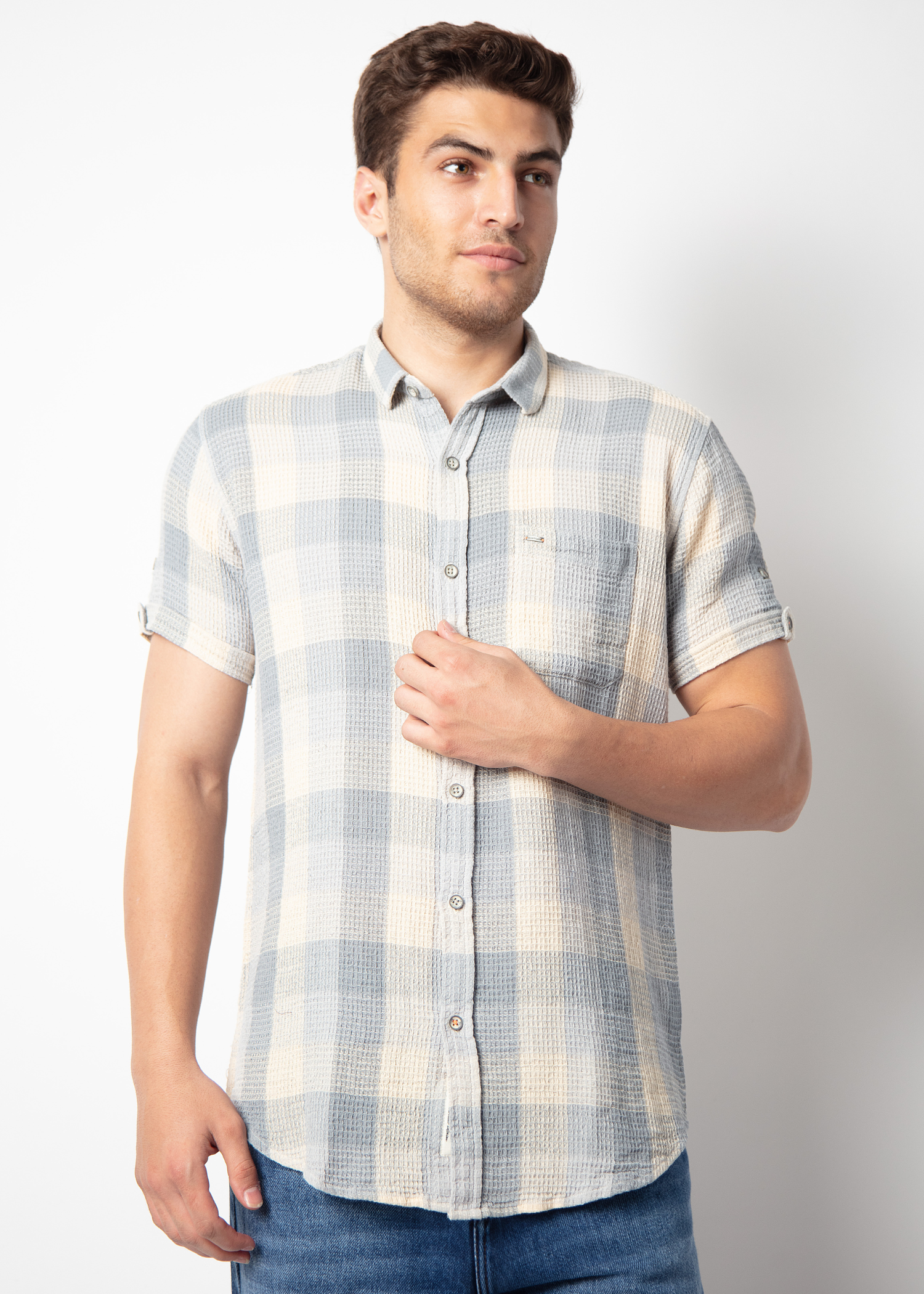 Altena Half Sleeve Checked Shirt For Men Nostrum