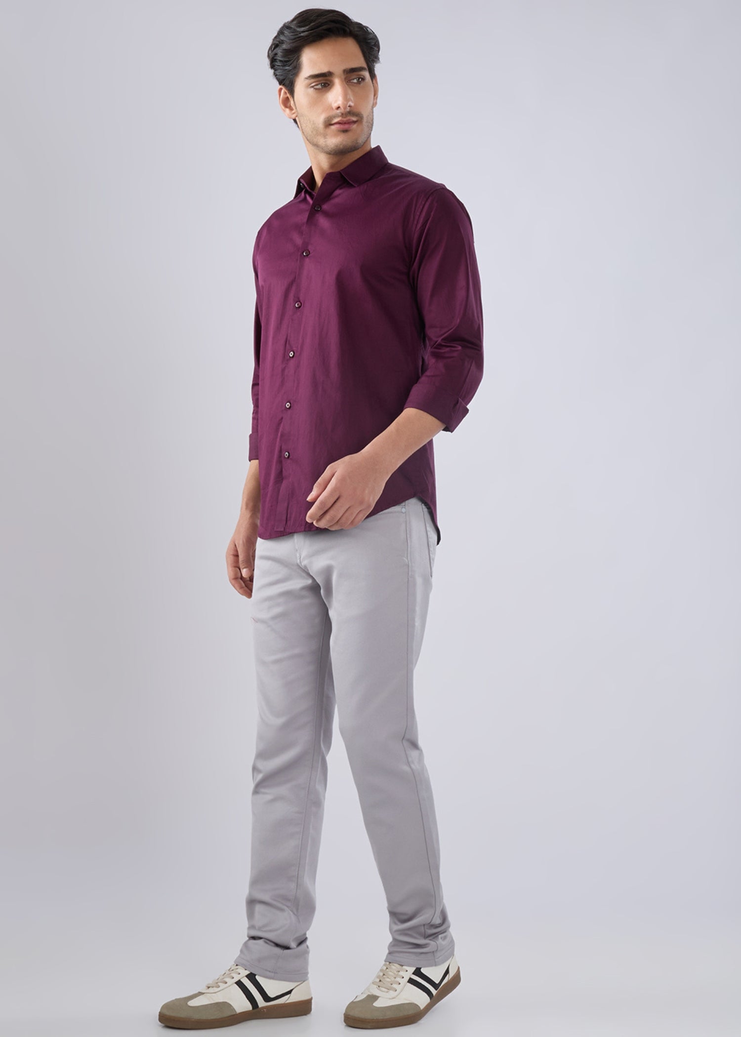 Carlson Solid Full Sleeve Shirt