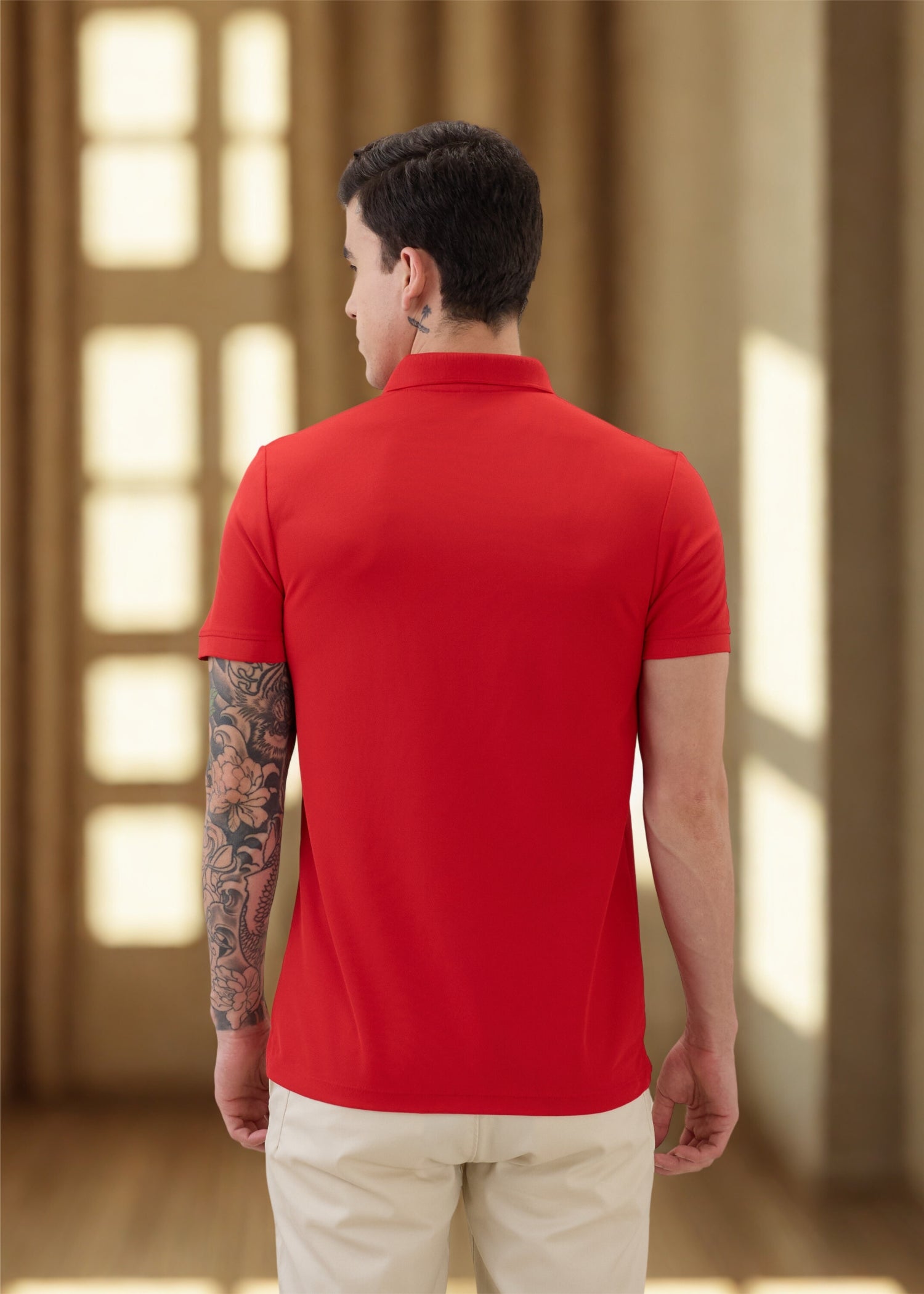Cherry Half Sleeve Polo: Red – Nostrum