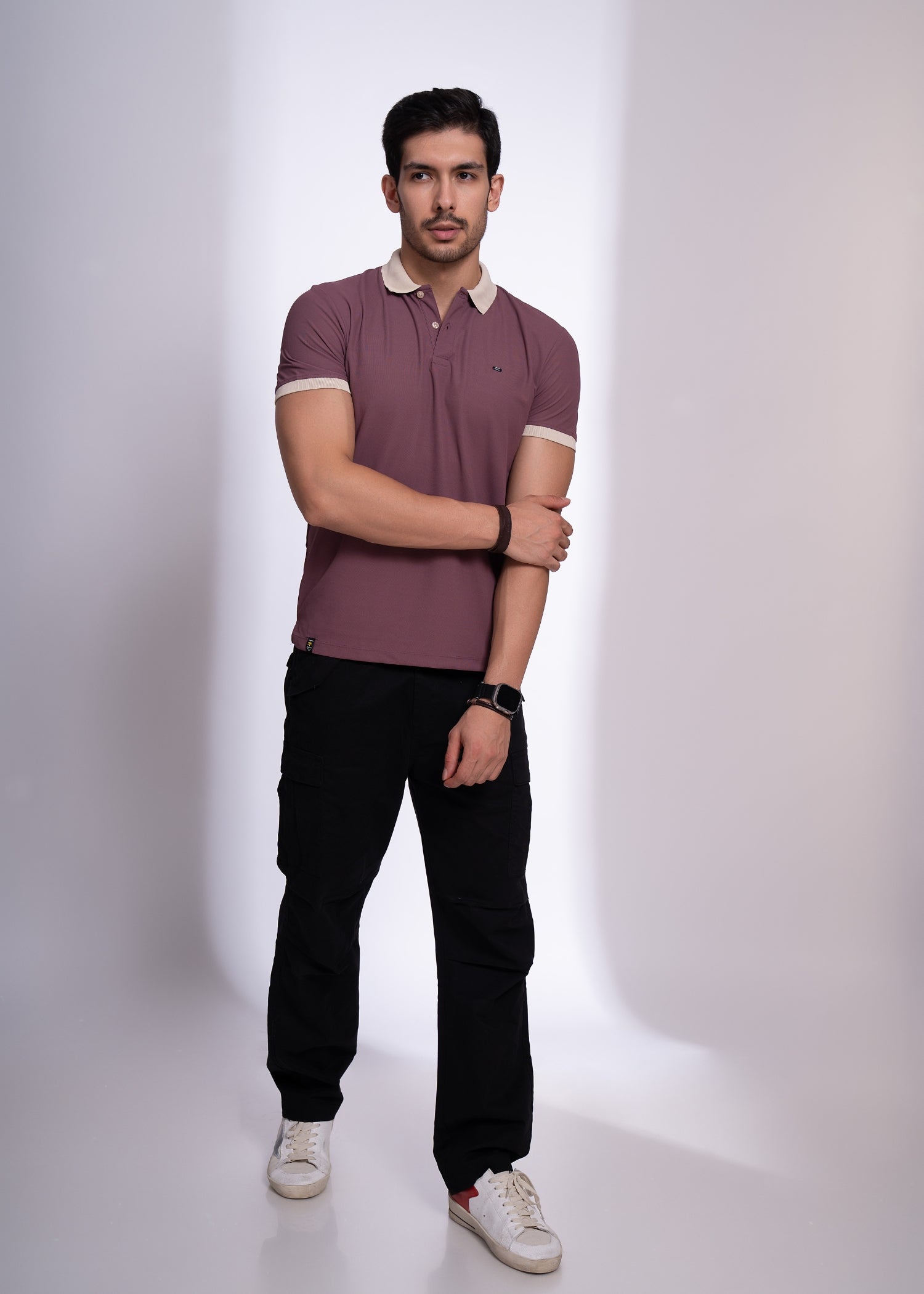 Mary Solid Polo T-Shirt: Onion