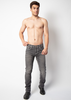 Sylas Henlee Fit With SDL Stitch Denim Jeans For Men Nostrum