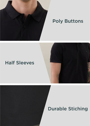 Cherry Half Sleeve Polo T-Shirt | Smart Casual Style