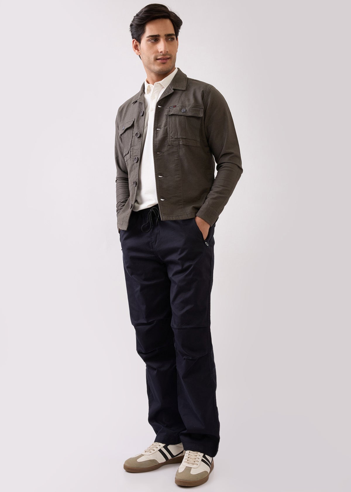 Maximo Utility Denim Jacket: Olive