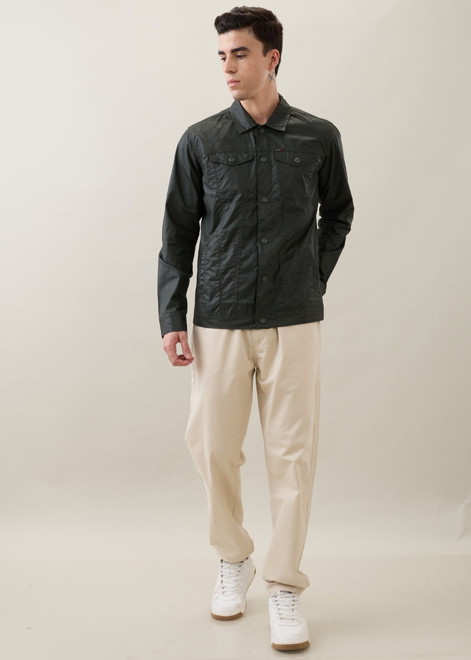 Teslin Utility Jacket: Olive