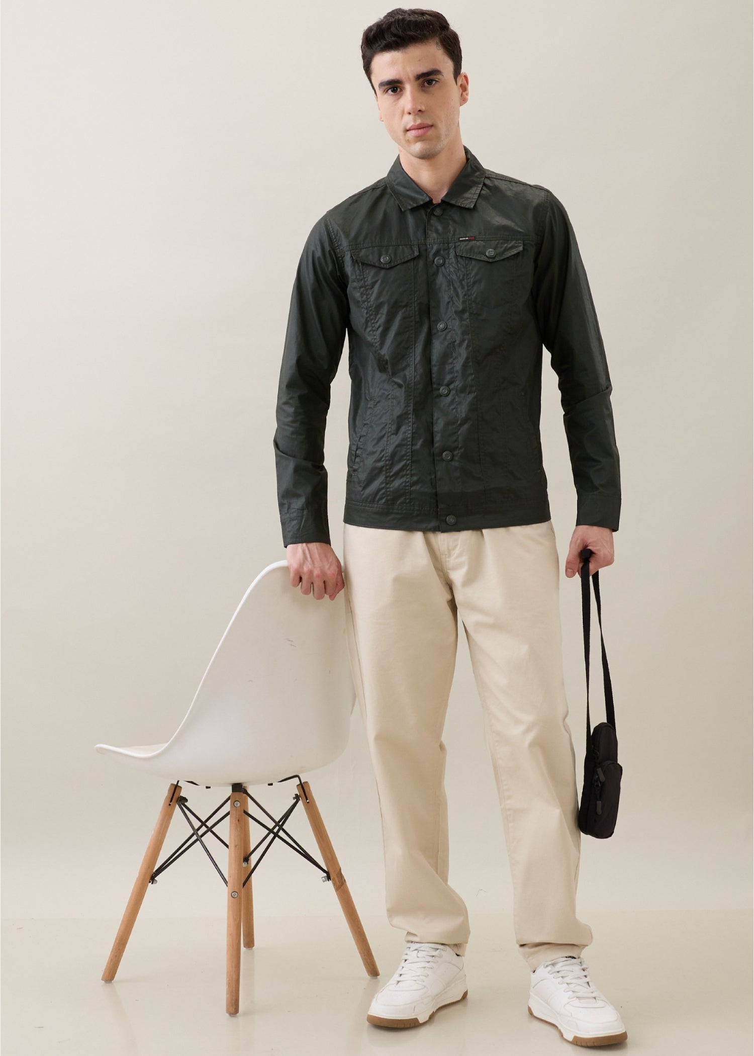 Teslin Utility Jacket: Olive