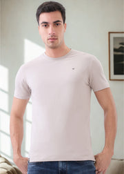 Arch Solid Half Sleeve T-Shirt: Light Grey