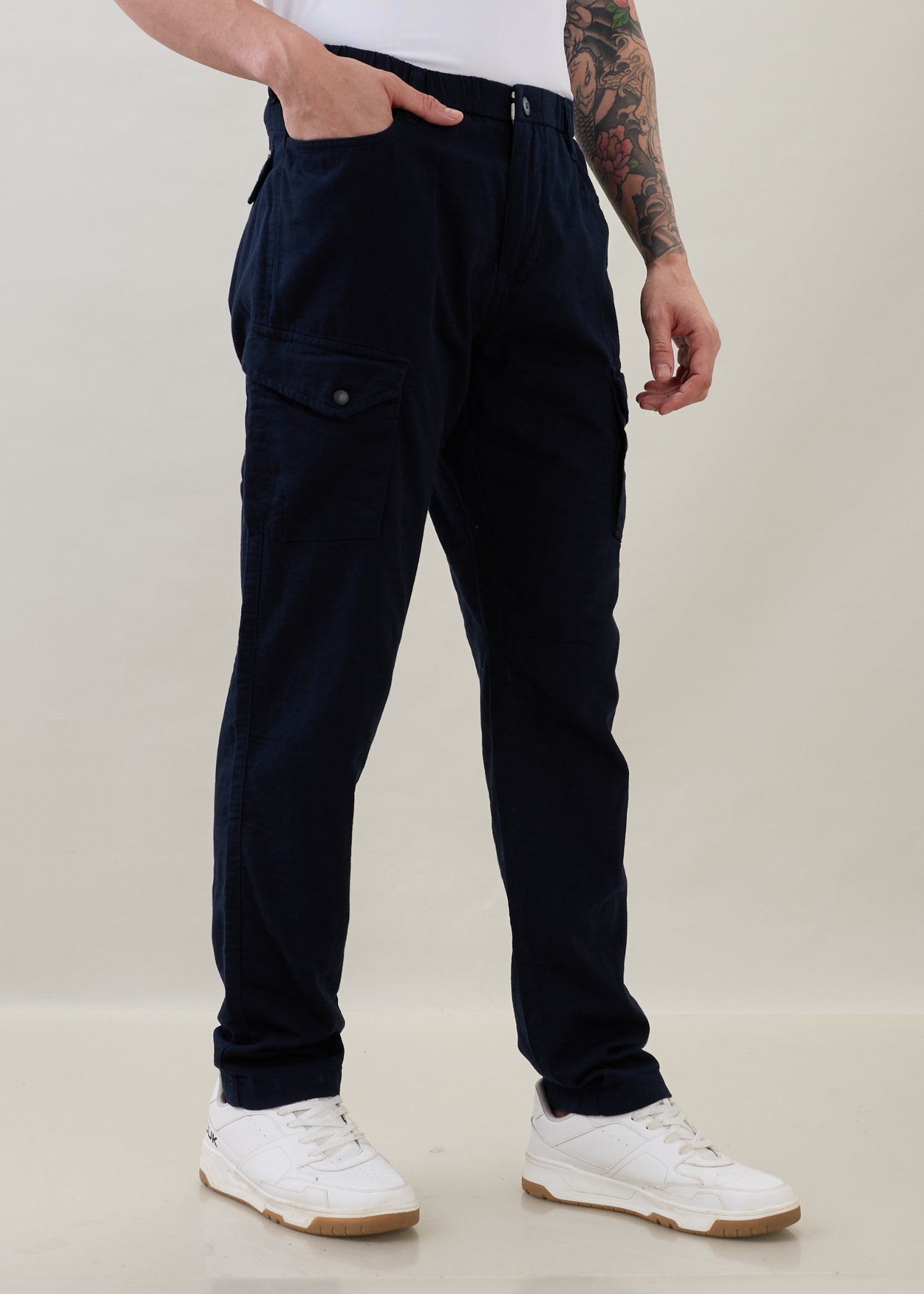 Canopy Cotton Relaxed Cargo: Navy