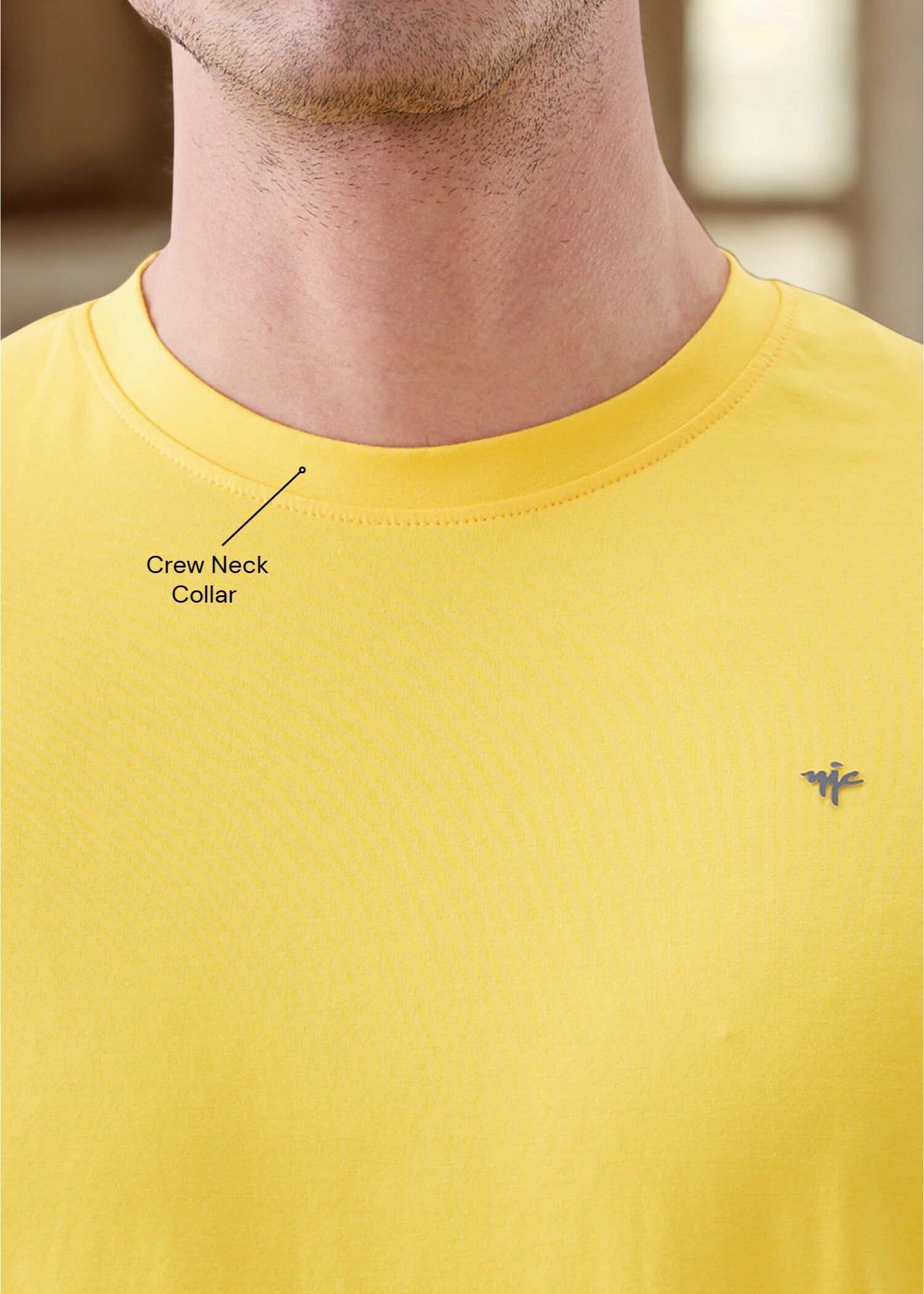 Arch Solid Half Sleeve T-Shirt: Lemon