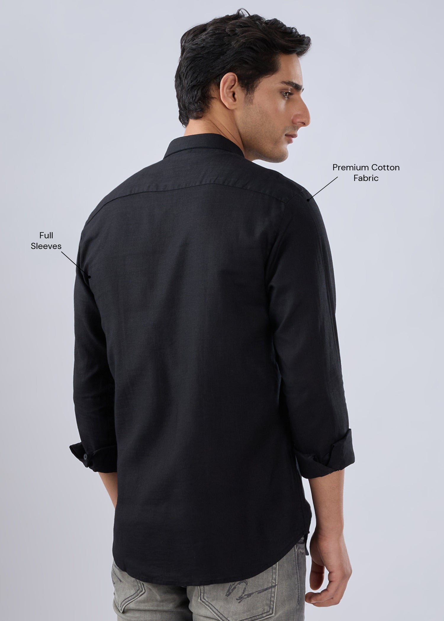 Keen Solid Full Sleeve Shirt: Black