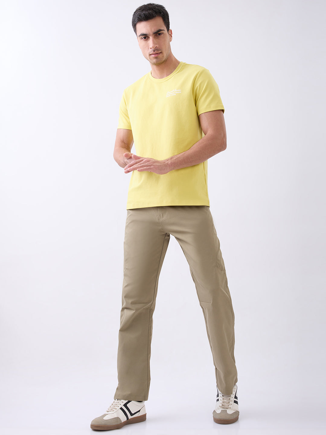 Rotica Straight Fit Formal Trouser: Khaki