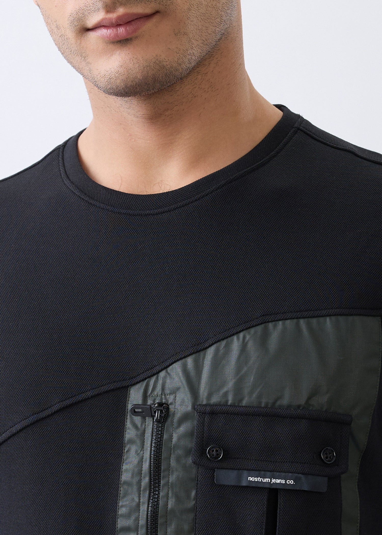 Formulate Utility Full Sleeve T-Shirt: Black
