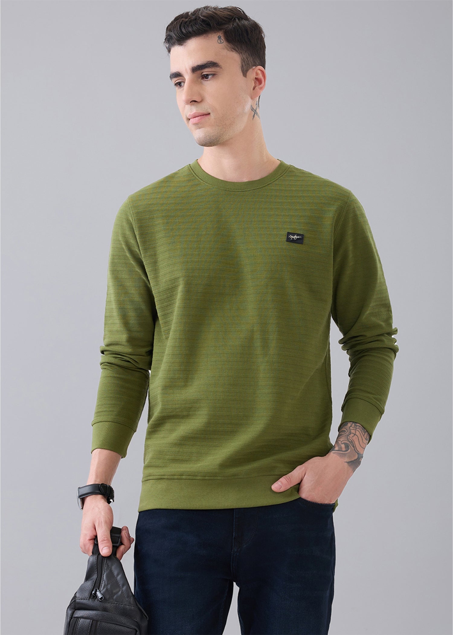 Daylight Textured T-Shirt: Green
