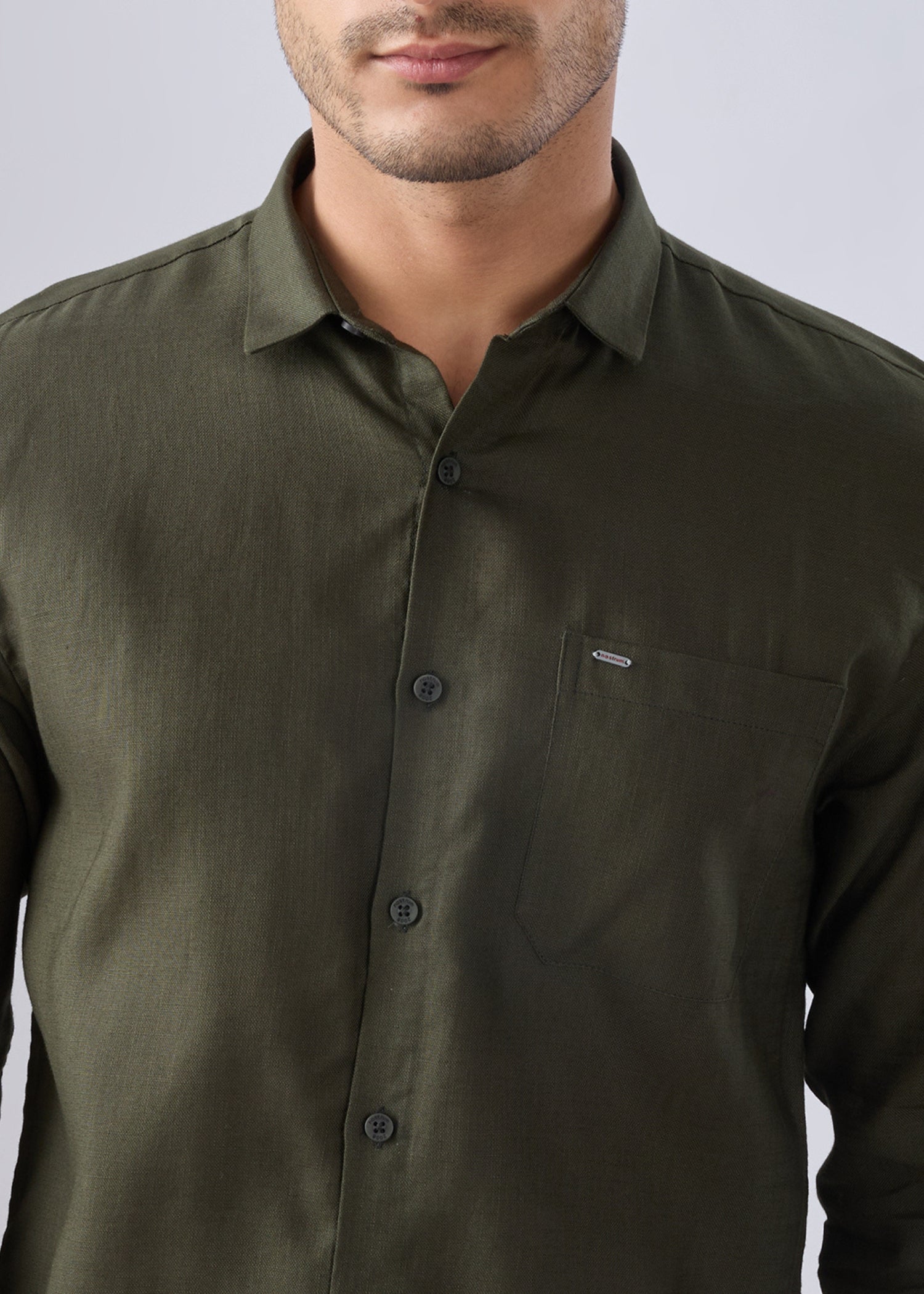 Keen Solid Full Sleeve Shirt: Olive