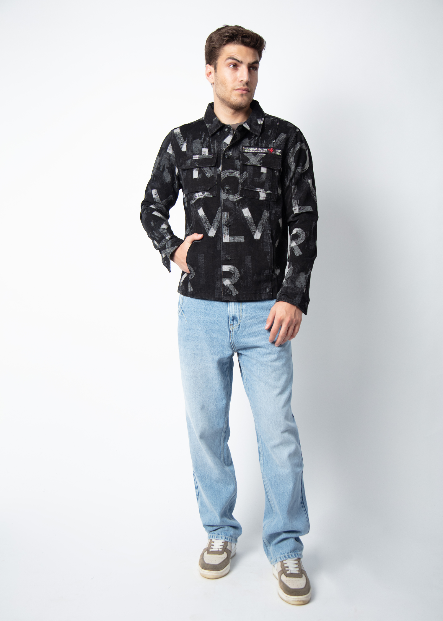 Acmo Printed Denim Jacket For Men Nostrum