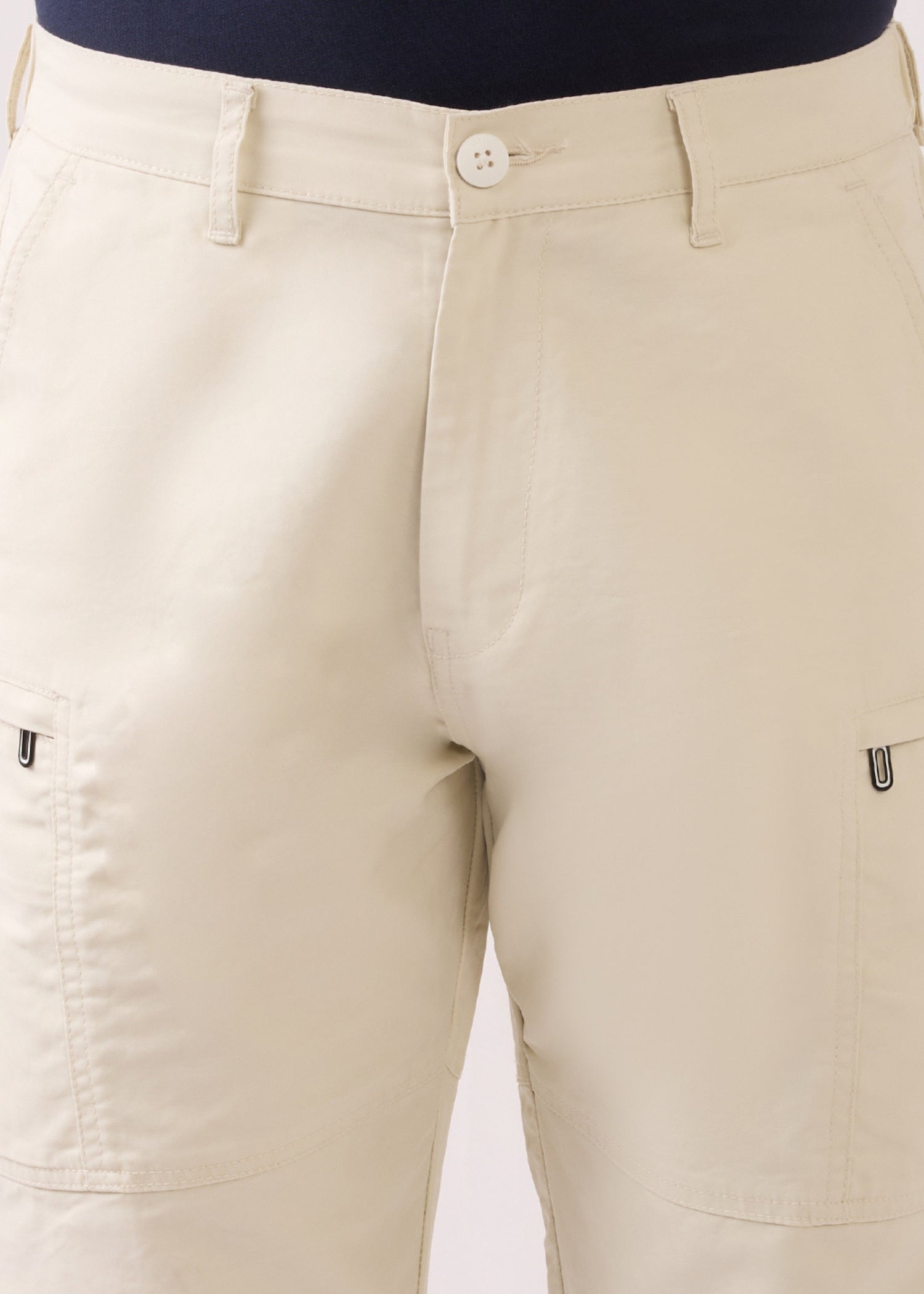 Redrigo Utility Pocket Cargo Pants: Cream