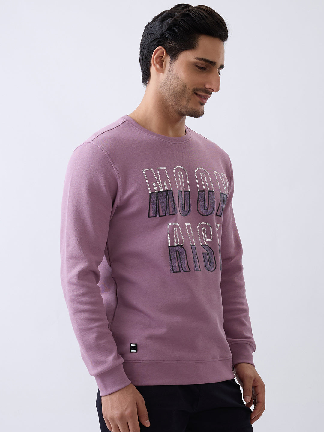 Moonrise Graphic Full Sleeve Pullover: Onion