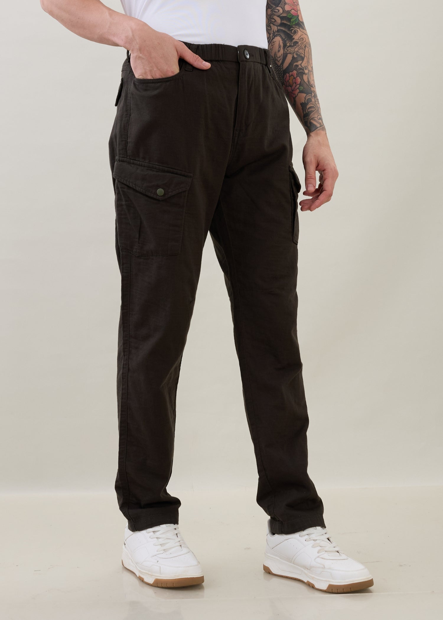 Canopy Cotton Relaxed Cargo: Olive