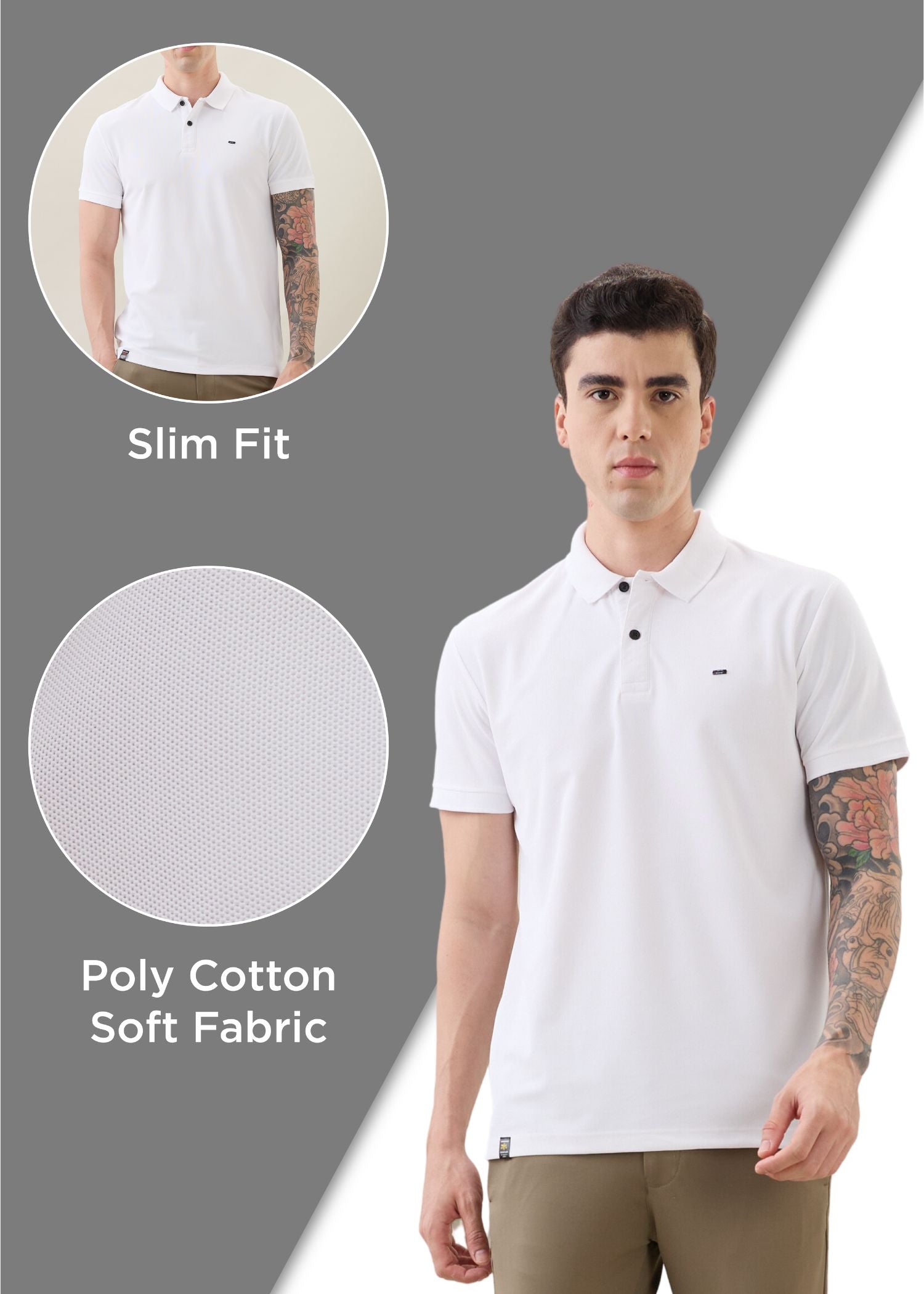 Cherry Half Sleeve T-shirt: White