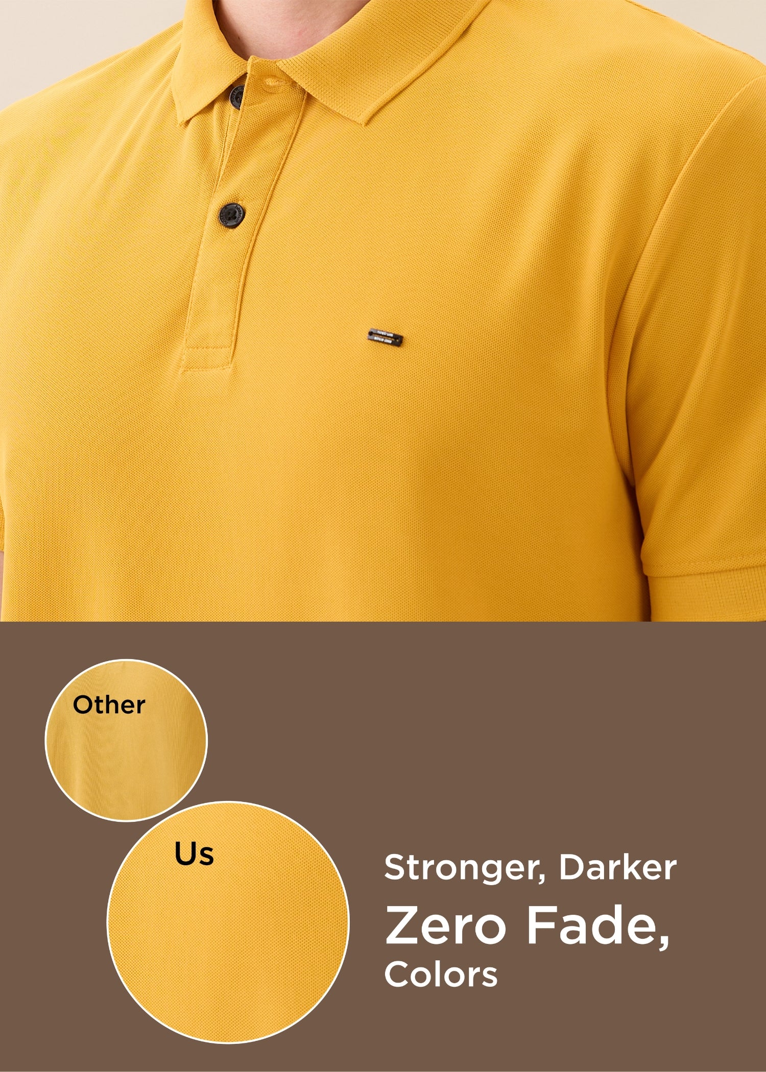 Cherry Half Sleeve T-shirt: Mustard