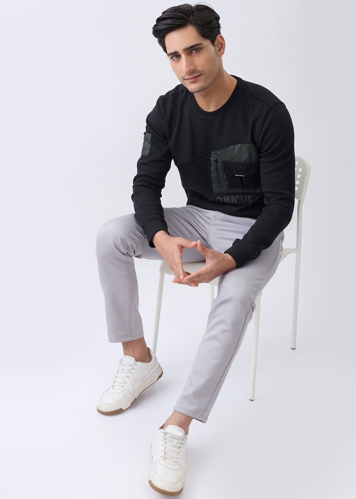 Formulate Utility Full Sleeve T-Shirt: Black