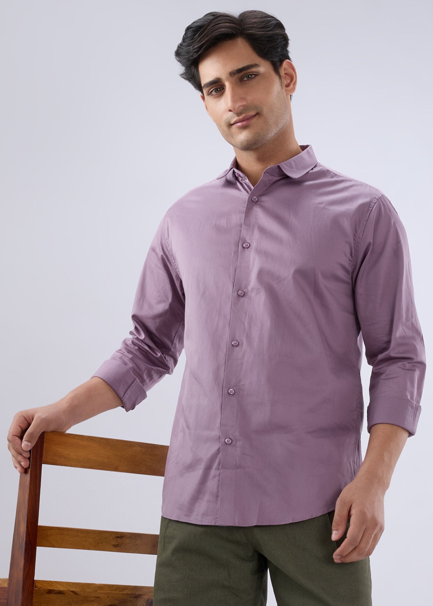 Carlson Solid Full Sleeve Shirt