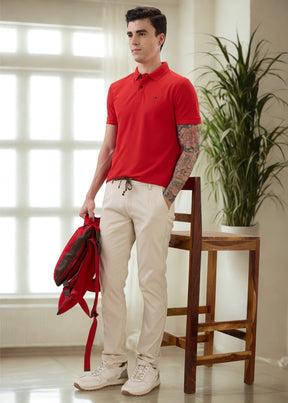 Cherry Half Sleeve Polo T-Shirt | Smart Casual Style