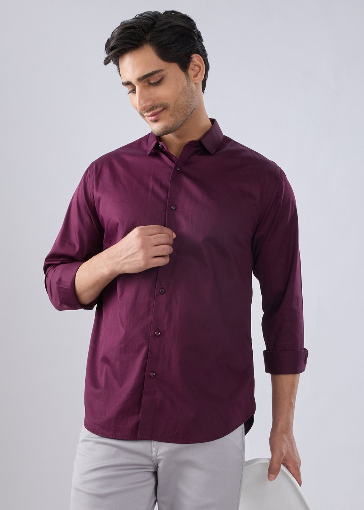 Carlson Solid Full Sleeve Shirt